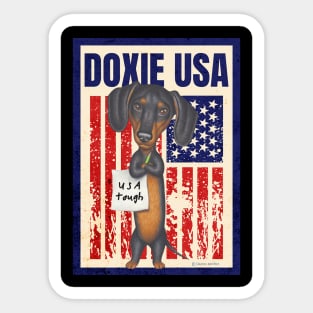 Funny cute Doxie fur baby dog  Dachshund dog  mom dad gift Sticker